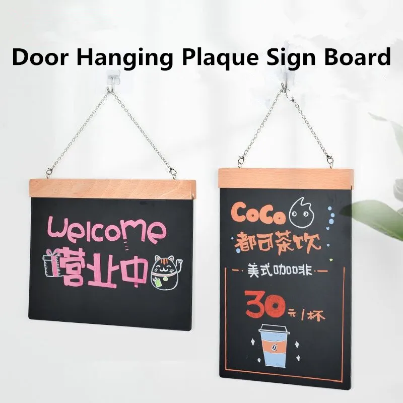 

A4 Wooden DIY Board Hanging Door Sign Plaque Wall Decorations Home Yard Business Shop Cafe And Restaurant Front Sign