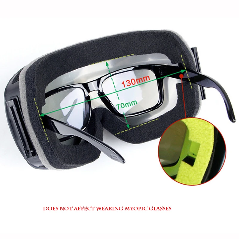 Лыжные очки со сферическими линзами для сноуборда скейтборда снежного шлема