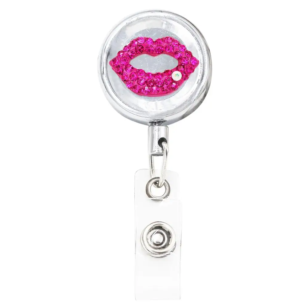 Выдвижной держатель Бейдж idclip с изображением животного цветка поцелуя 3 2 см