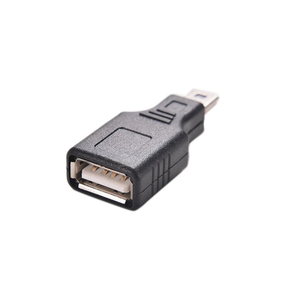 

2pcs Mini USB USB 2.0 A Female To Micro / Mini USB B 5 Pin Male Plug OTG Host Adapter Converter Connector up to 480Mbps Black