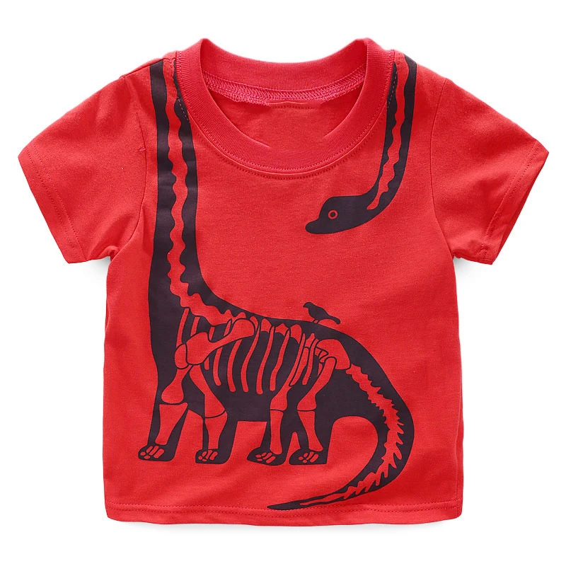 

SAILEROAD New Cute Short Sleeves Summer T-Shirt for Boys with Cartoon Dinosaurs Baby Girl Kids Toddler Infant Cotton Clothes