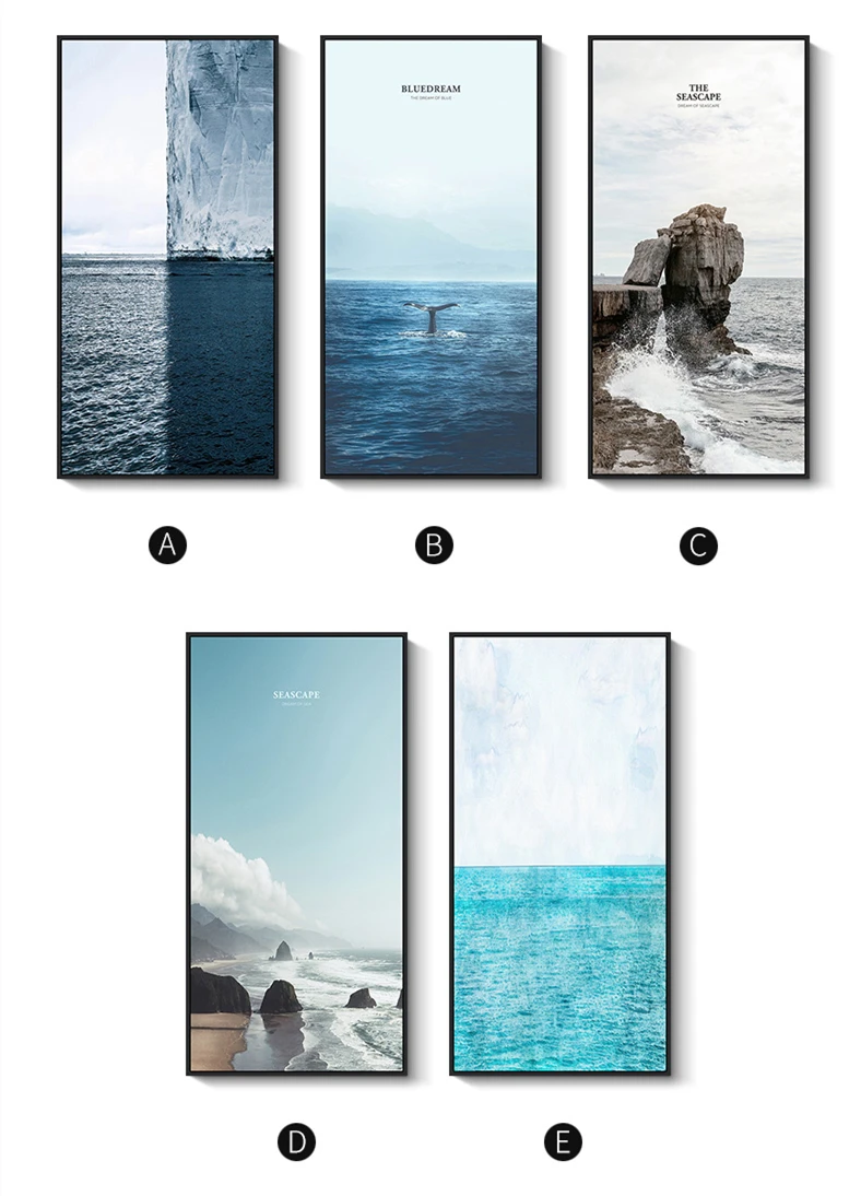 

Home Decor Canvas Picture Modern Simple and Abstract Sea and Rock Art Creative Hanging Painting Poster Wall For Home Painting