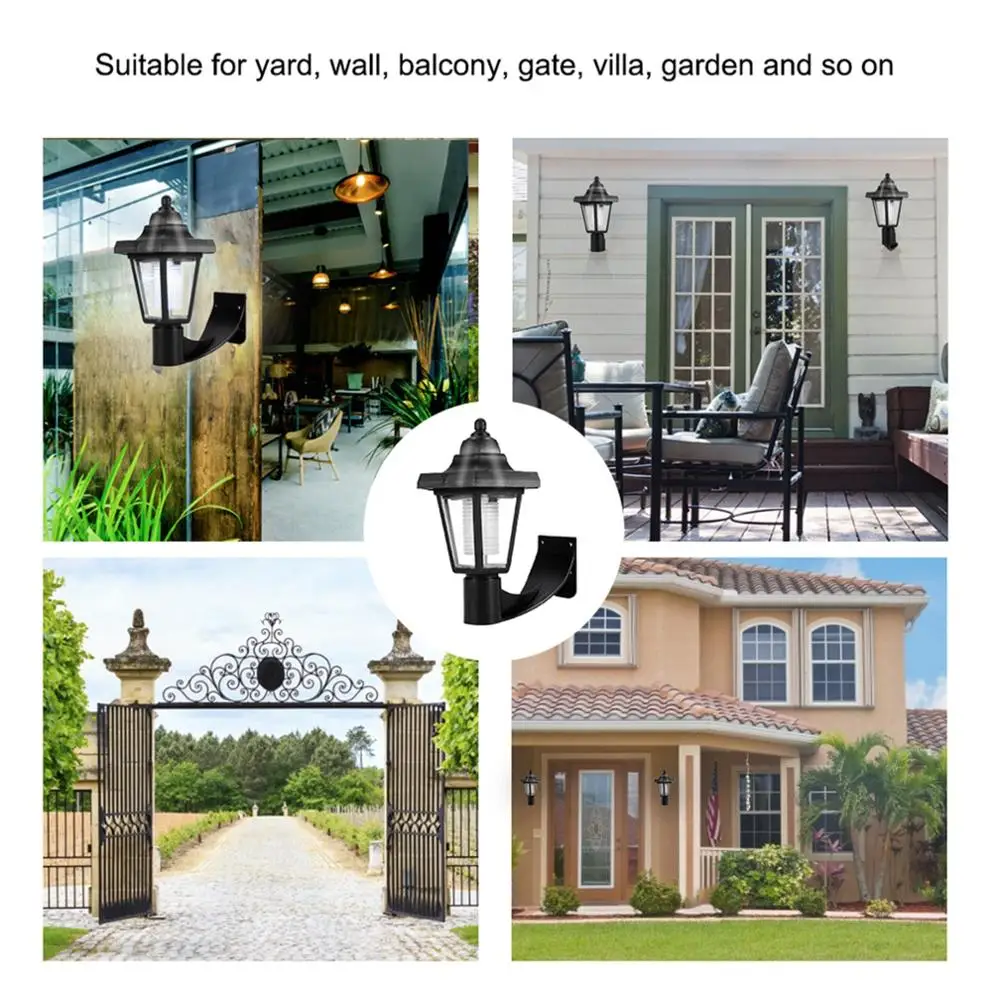 

Outdoor Solar Powered LED Security Wall Hexagon Shape Lamp Light Sunlight Waterproof IP65 Wall Lamp For for Garden Decoration