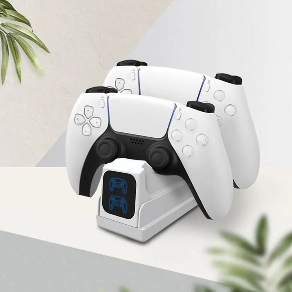 

Vertical Controller Charger For PS5 Controller Charging Station Charge Stand Dual Charging Dock With Indicator