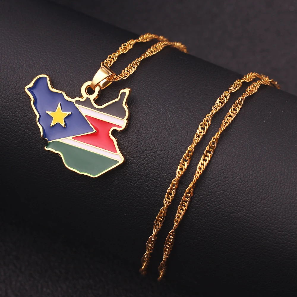 Карта Южного Судана стандартные ожерелья золотые ювелирные изделия