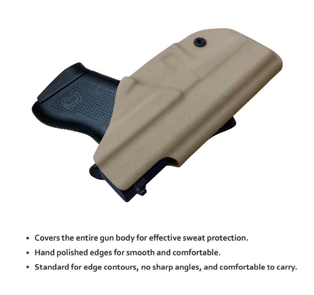 BBF Make IWB Тактический KYDEX пистолет кобура Glock 19 17 25 26 27 28 43 22 23 31 32 Внутри Скрытого Ношения кейс для пистолета аксессуары