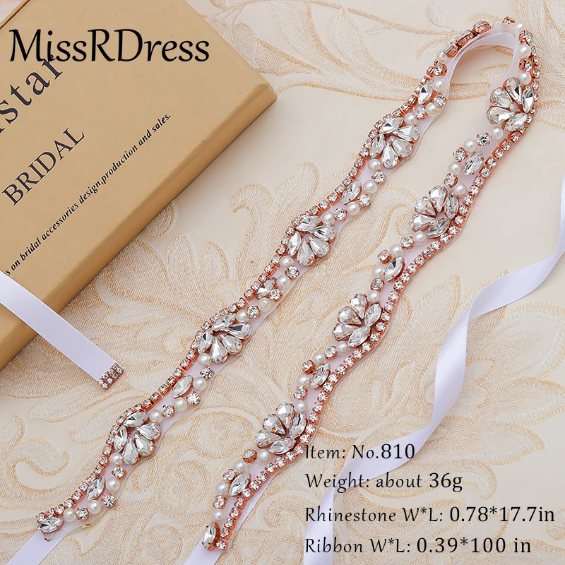 MissRDress, жемчужный свадебный пояс, Серебряный Кристалл, свадебный пояс, тонкие стразы, свадебное платье, пояс для невесты, аксессуары JK810