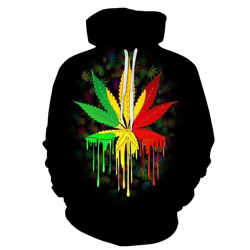 

2021 Spring and Autumn Fashion New 3D Anime Plant Print Men's and Women's Hoodie Harajuku Street Outdoor Jogging Pullover