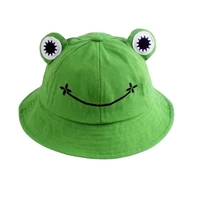 parent child frog fisherman hat summer sun protection joker cute visor big eyes basin bucket hats for adult child beach tourism
