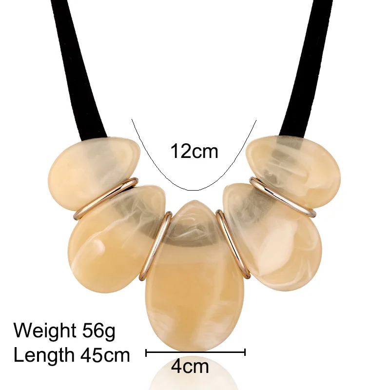 Европейский и американский Ретро Национальный Стиль акриловое ожерелье цепь