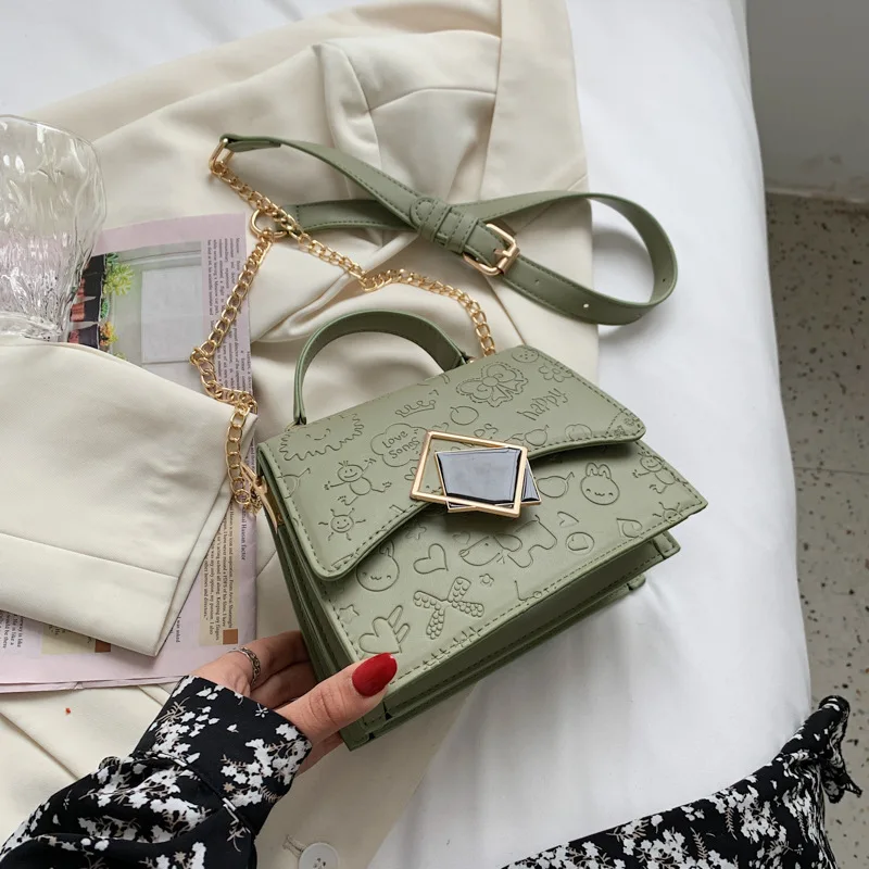 

Female small bag 2021 summer inclined shoulder bag ins the new tide fashion chain little single shoulder bag