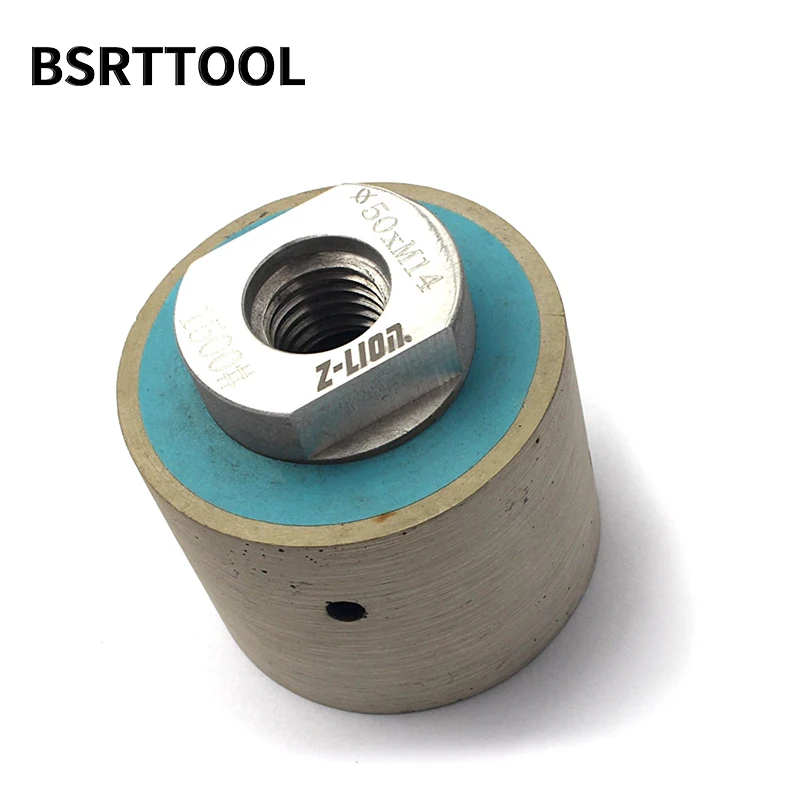 

BSRTTOOL 2" 1 PC Diamond Drum Polishing Wheels M14 5/8-11 Arbor For Granite Marble Concrete Grinder Polisher