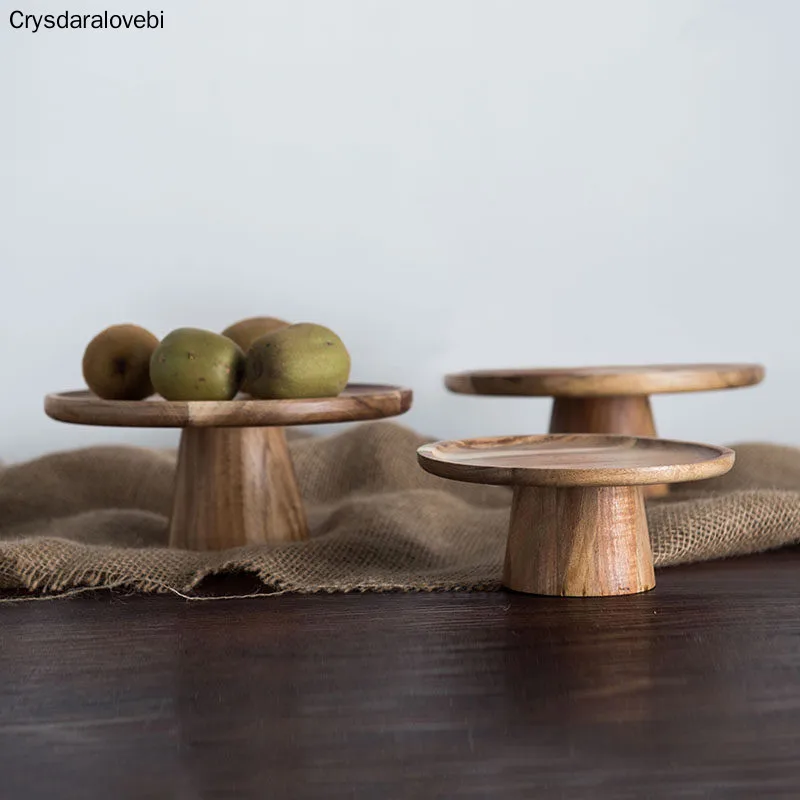 

Natural wood fruit plate stand cake show stand fruit tray dinner plate food dishes combination wood