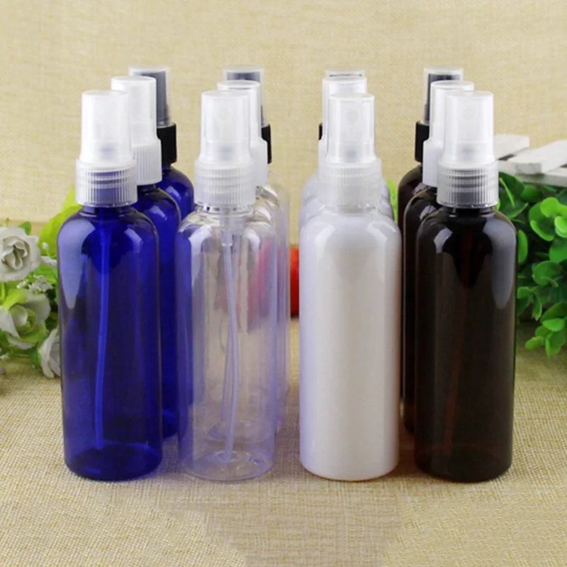 100 мл синий коричневый белый зеленый пластиковый флакон с распылителем воды