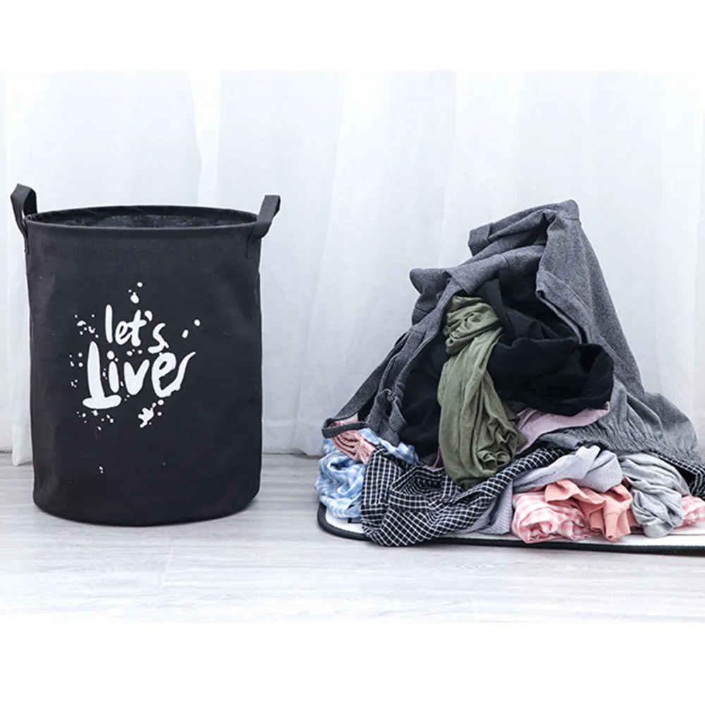 45*35 см Водонепроницаемая Складная Большая корзина для хранения игрушек из хлопка