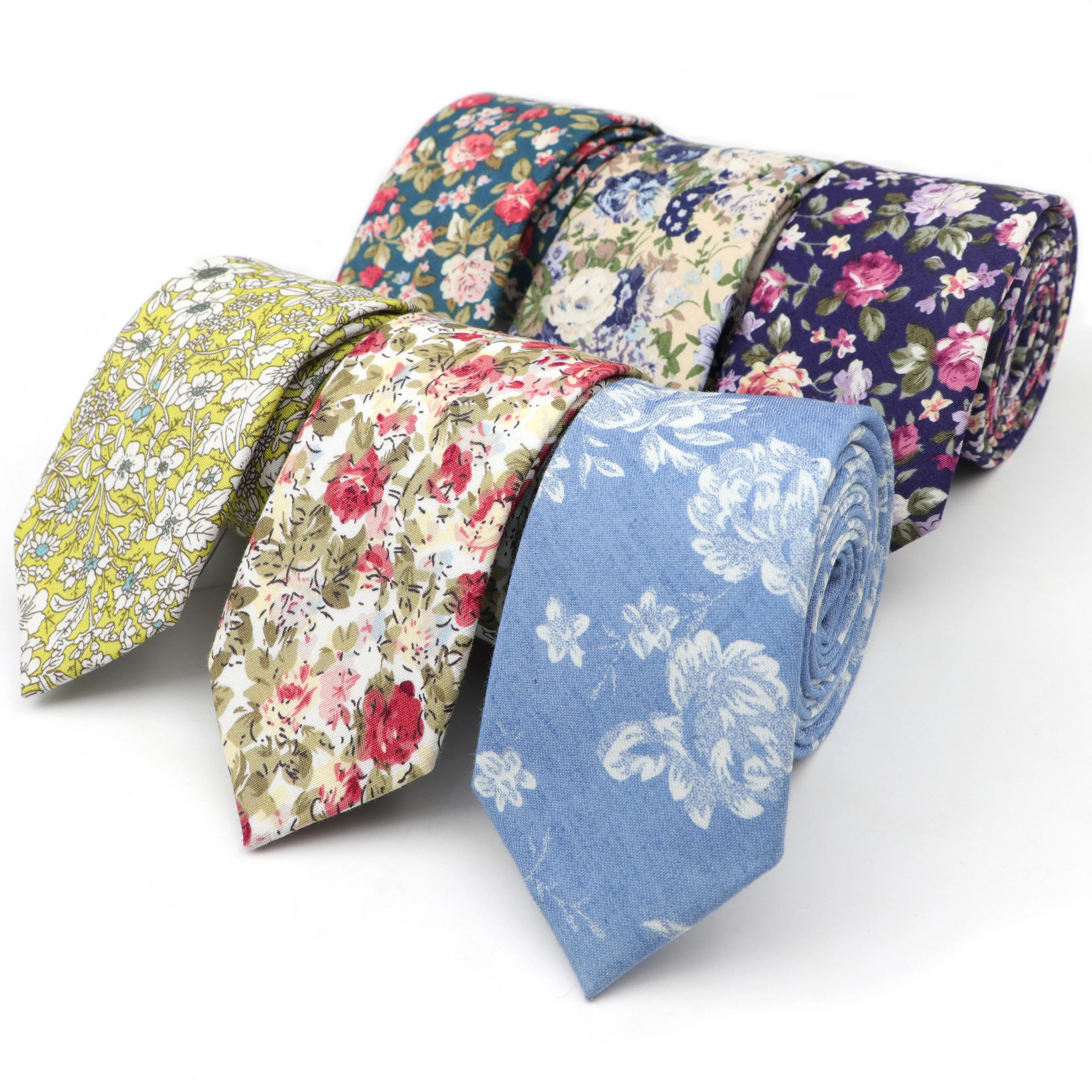 Мужской цветочный галстук из мягкой ткани для повседневного ношения тонкий