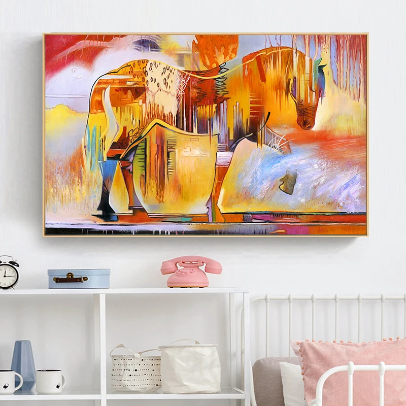 Искусство на стену HDARTISAN картина с лошадью для гостиной домашний декор без рамки |