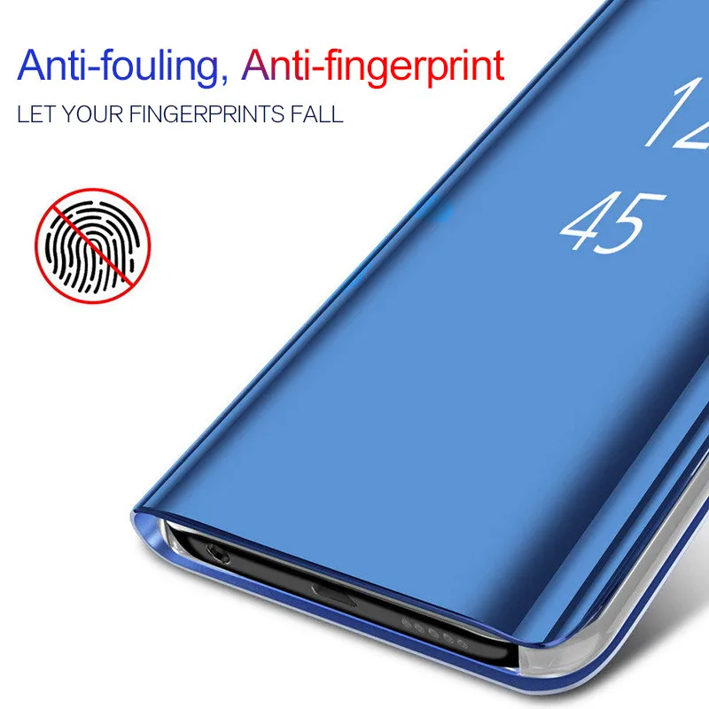 Умный зеркальный флип чехол для Huawei Honor 10 20 8X 8A 8C 8S Y5 Y6 Y7 Y9 2018 P Smart Plus 2019 P30 P20 Lite Pro