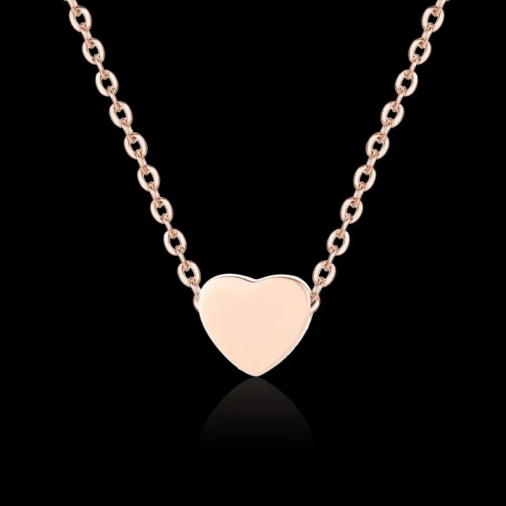 Простой трендовый Сердце ожерелье длиной до ключиц с подвесками маленькое