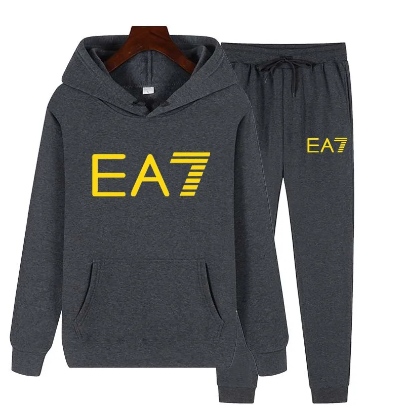 

Printing Fashion Brand Men Sets Tracksuit Autumn New Men's Hoodies + Sweatpants Two Piece Suit Hooded Casual Sets Male Clothes