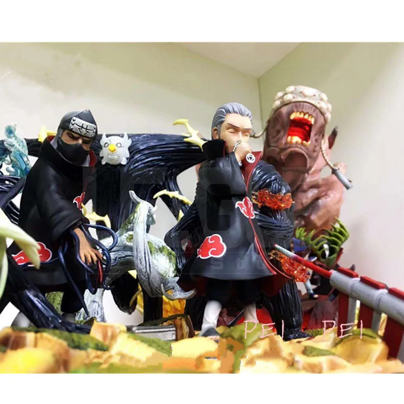 Аниме статуя Наруто Akatsuki член Хидан и Какузу полная длина Портрет Искусство ремесло бюст GK фигурка Коллекционная модель игрушки