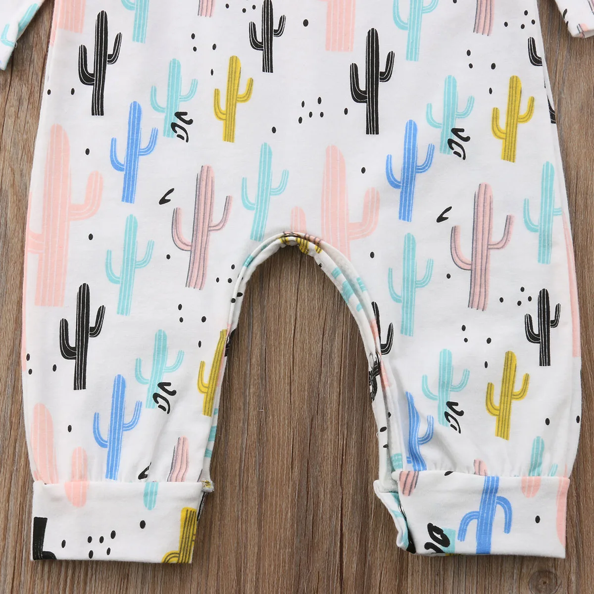 Осенний Детский комбинезон для новорожденных с принтом кактуса маленьких