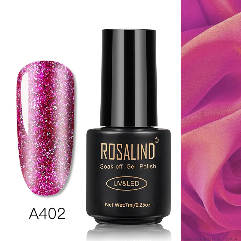 RAA402 ROSALIND Гель-лак для ногтей Блеск платиновая блестящая Живопись ногтей искусство УФ верхнее покрытие для маникюра гель гибридные покрытые лаком Ногти Гель-лак - Цвет: RAA402