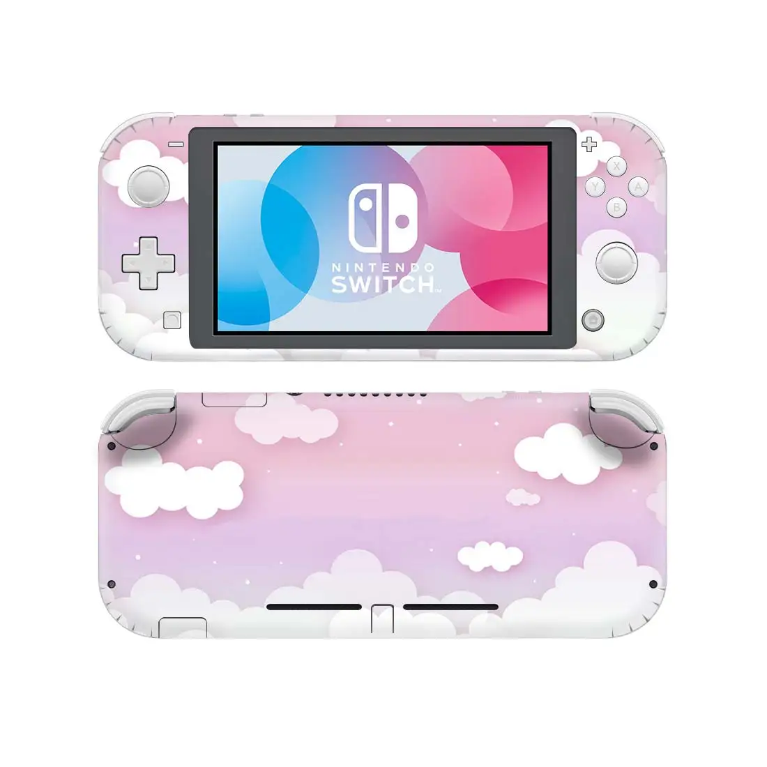 

Beautiful Butterfly Sky Kawaii Cute Pink Cloud Protector Skin Sticker For Nintendo Switch Lite Flowers NS Stickers Girl