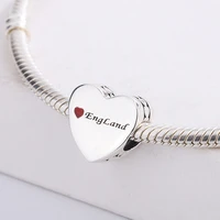 925 sterling silver red enamel heart of love everlasting charm pendant bracelet diy jewelry making for original pandora