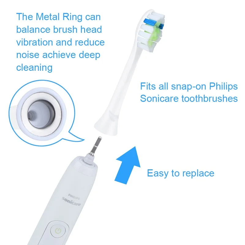 Сменные насадки для зубных щеток Phillips Sonicare DiamondClean ProtectiveClean Премиум версии головки для зубных щеток HX6068