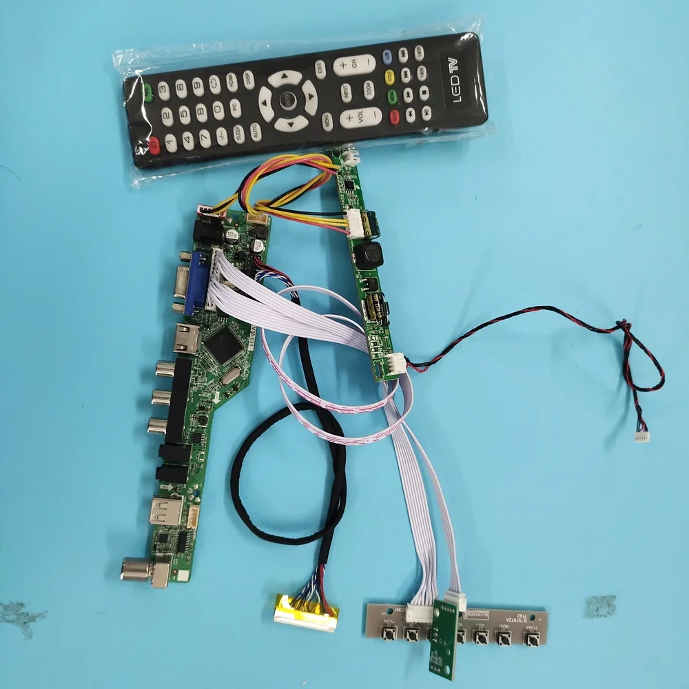 Комплект для M240HW01 VD USB ЖК-дисплей ТВ AV DIY CVBS Панель монитор СВЕТОДИОДНЫЙ Дифференциальная Сигнализация пониженного напряжения 24 