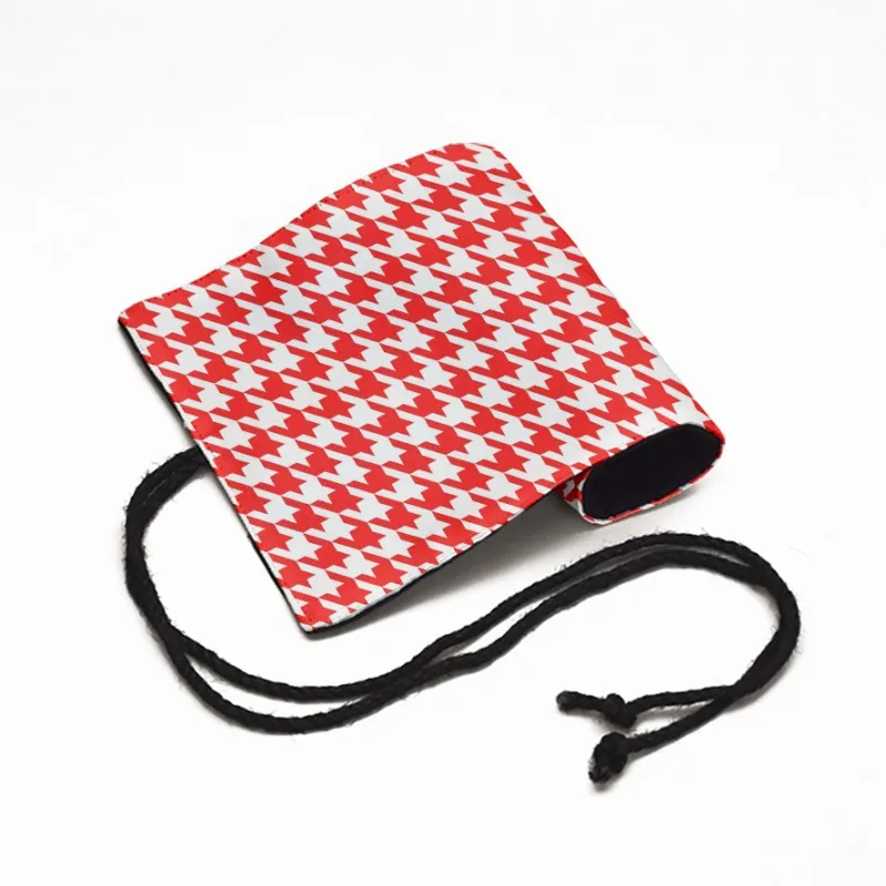 

3D Print Houndstooth Cylinder Cosmetic Storage Bag Women Travel Toiletry Brush Wash Bag Feminine Beauty Container Pouch Storage