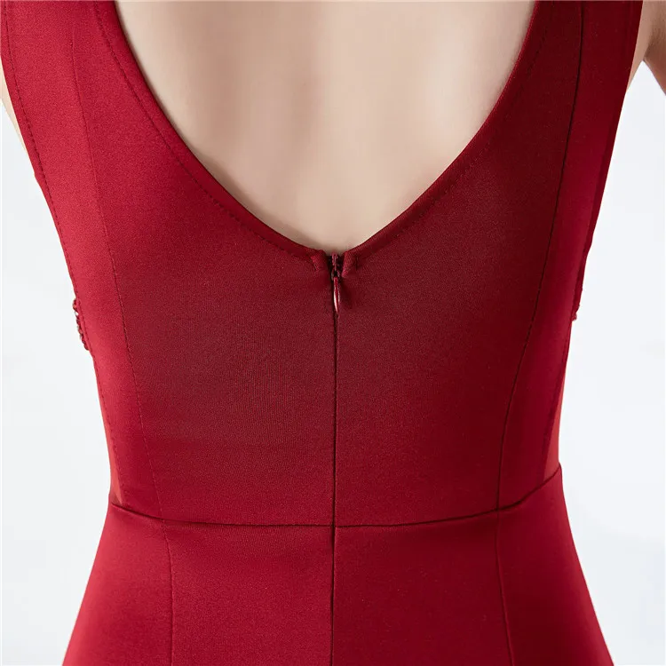 

Lady Evening Dress Sexy Annual Party Elegant Mermaid Gown Prom Long Dresses V-neck Night Robe Vestidos De Fiesta De Noche