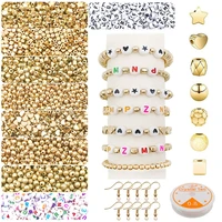 919 letter beads separated beads ear hook set diy jewelry hand beaded accessories small golden beads polished solid loose beads