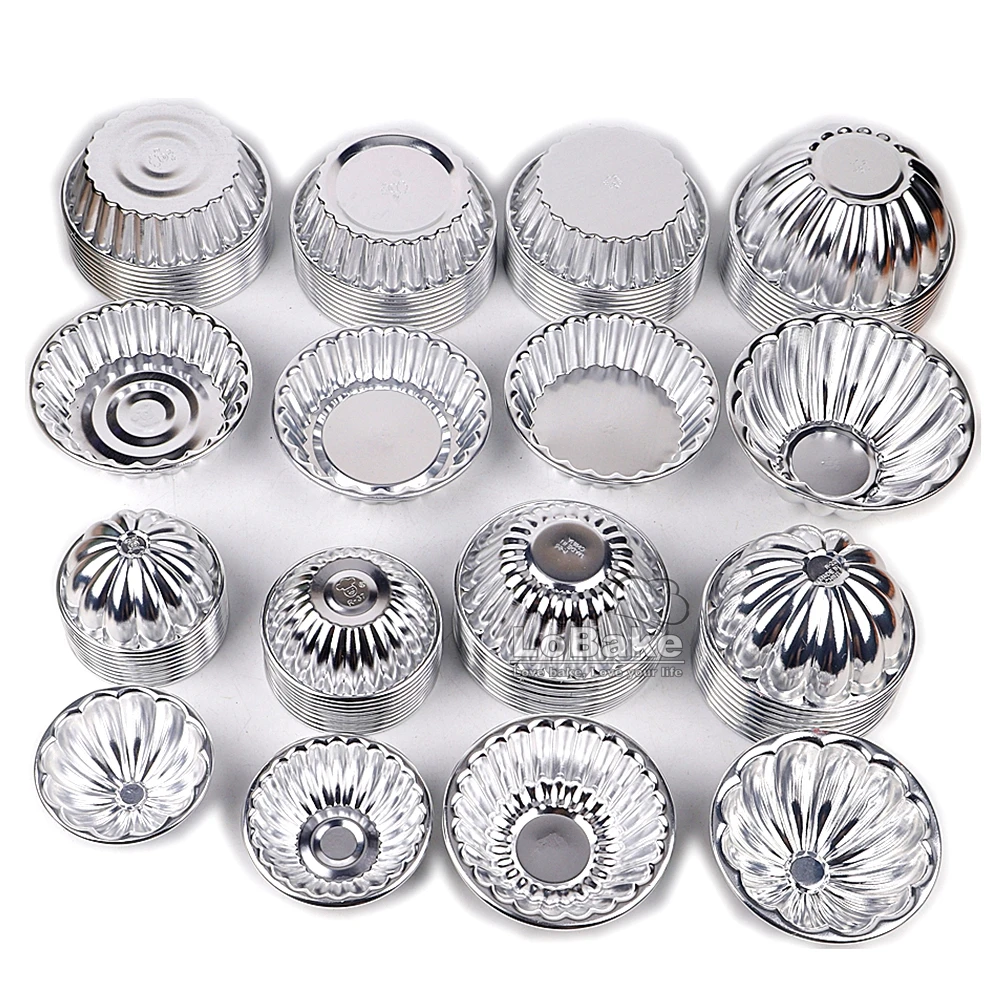 

10 шт./лот различные формы волнистые чашки форма для цветов и тыквы алюминиевая форма для Tart форма для желе и пудинга форма для капкейков Инструменты для выпечки своими руками