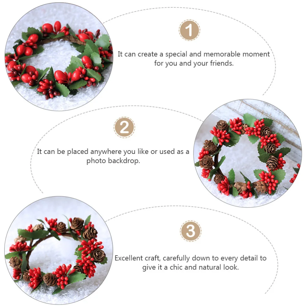 

Christmas Door Wall Hanging Wreath Garland Decoration Wedding Party Ornament