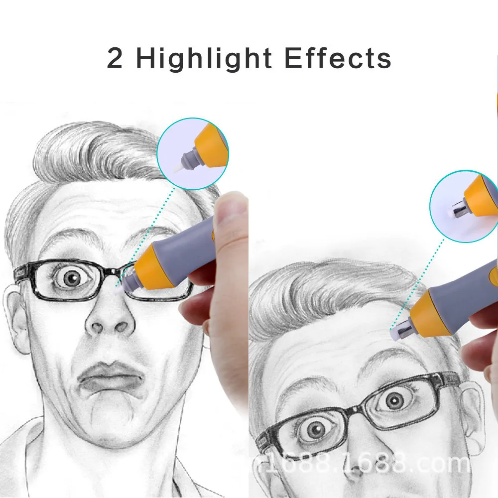 Регулируемый Электрический карандаш ластик ручка набор на батарейках с 22 шт.