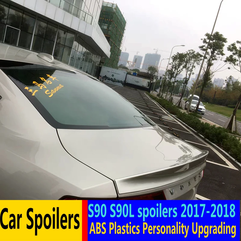 Для VOLVO S90 S90L 2017 2018 спойлер высокого качества ABS Материал заднее крыло автомобиля