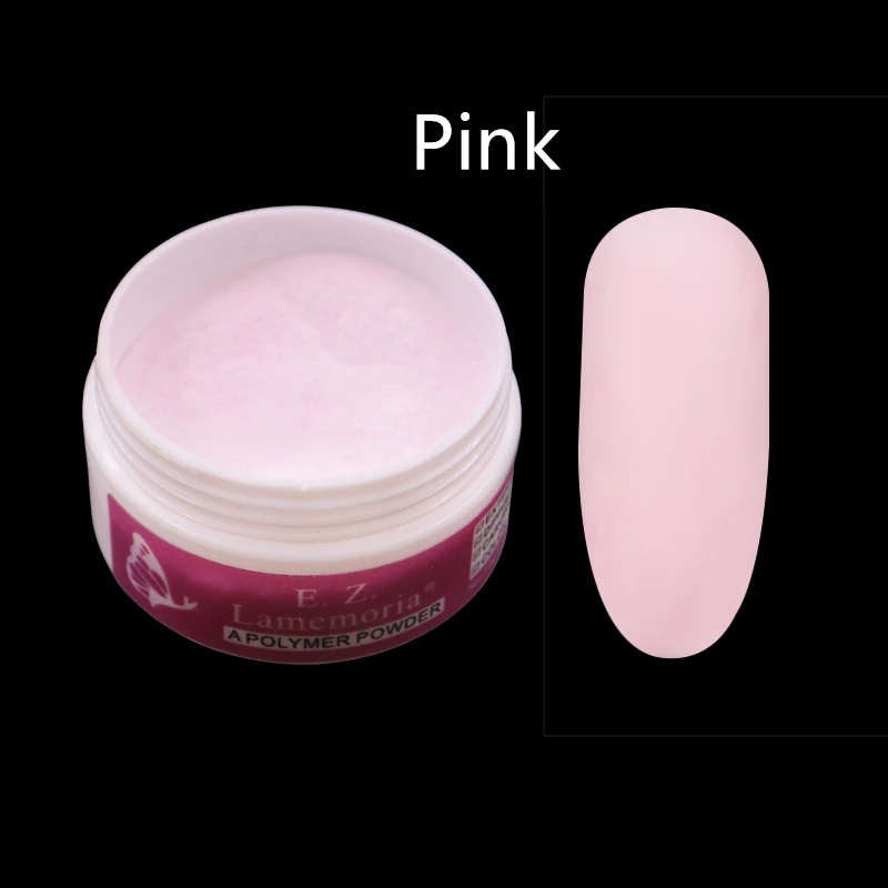 NO.1 Pink Акриловая пудра для наращивания 3D ногтей Блестки для наращивания прозрачный розовый белый 7 цветов Кристалл маникюрный салон Инструменты для - Цвет: NO.1 Pink