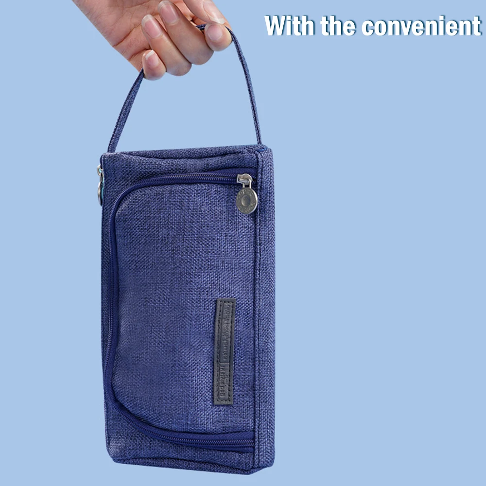 Чехол для карандашей холщовый чехол держатель ручек простая канцелярская сумка