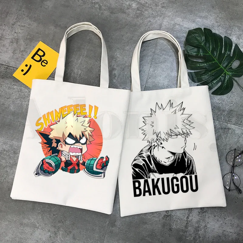 Сумка для покупок с мультяшным принтом моя геройская Академия Bakugou Boku No Hero модная