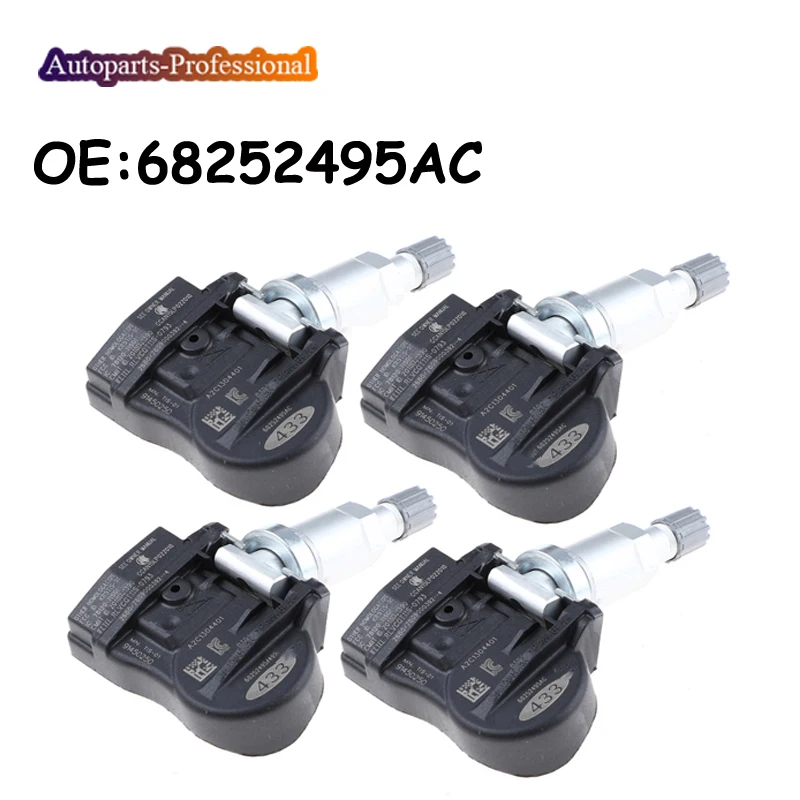 4 шт./лот 68252495AC для Jeep Grand Cherokee Durango 16-19 TPMS датчик давления в шинах 433 МГц для автомобиля