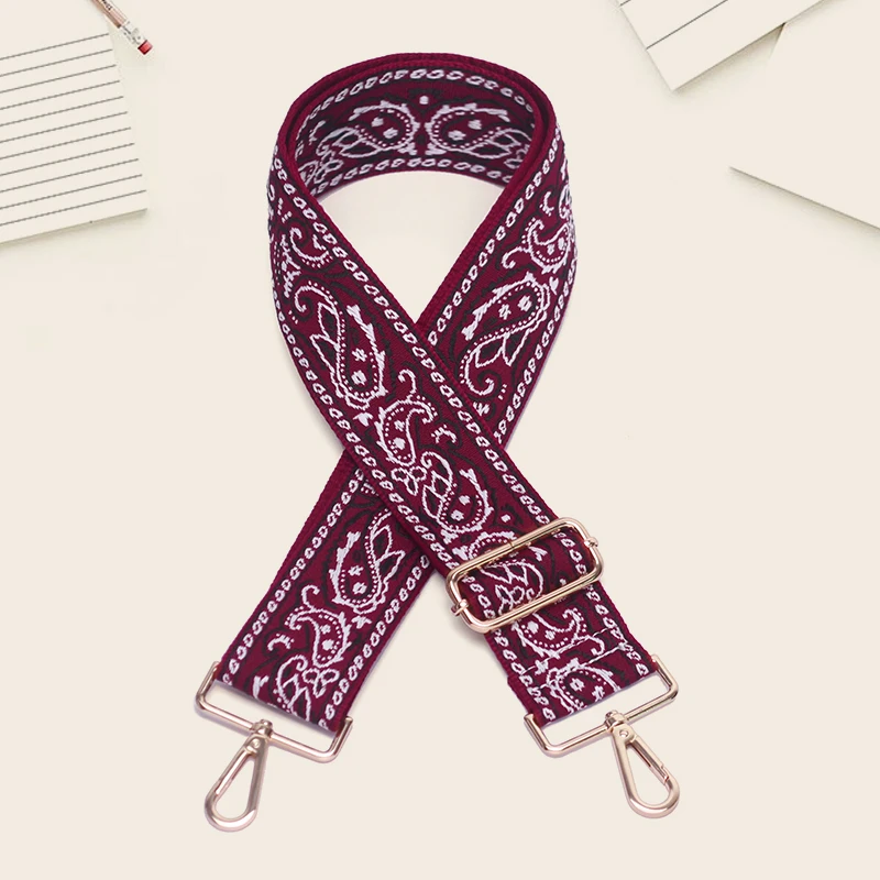 Ellovado National Style Paisley Bag Strap Fashion Adjustable Crossbody Bag Shoulder Bag Belt Replacement Accessory Handbag Strap