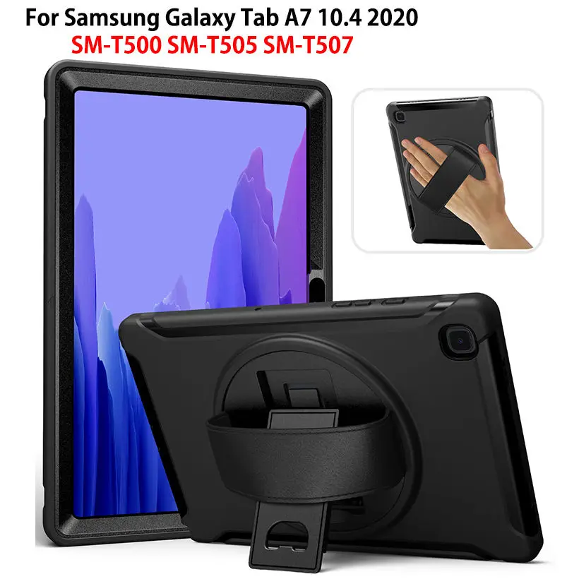 

Для Samsung Galaxy Tab A7 10,4 Case 2020 T500 Женская Стандартная обложка чехол с защитой от падения вращающаяся подставка с ручным ремешком