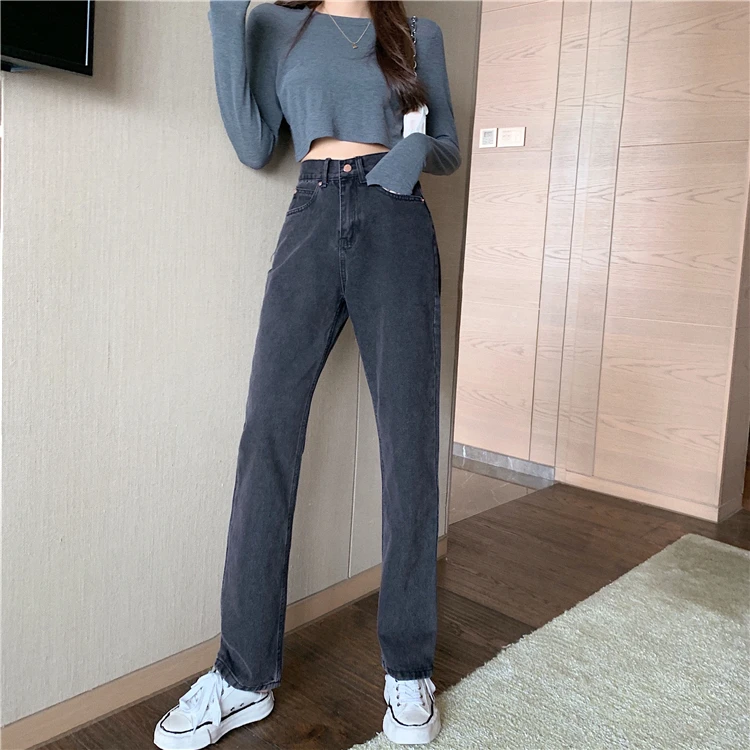 Брюки женские в Корейском стиле шикарные универсальные стройнящие Молодежные