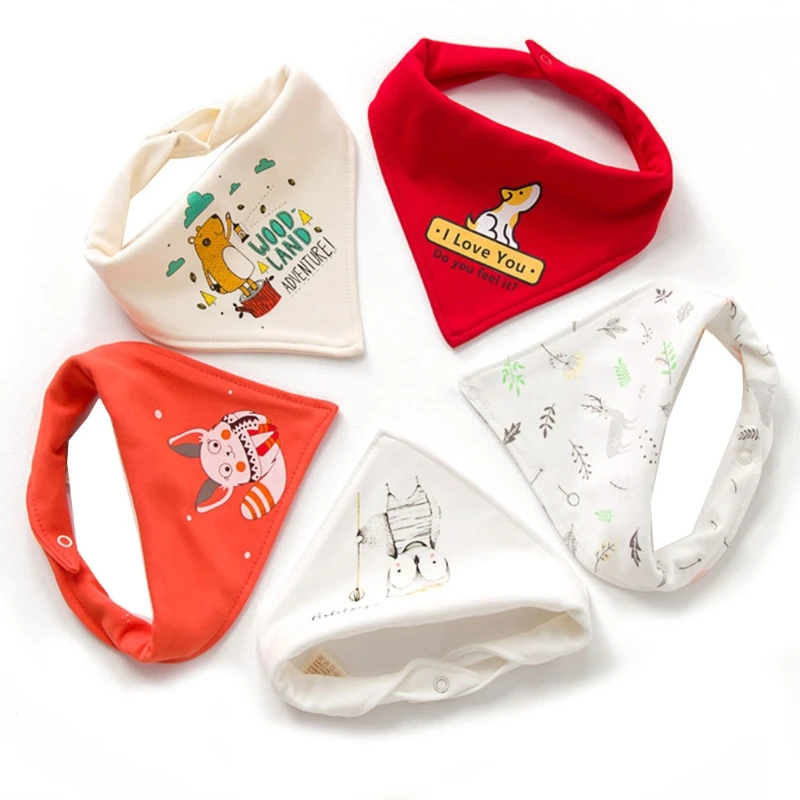 

5 Pcs/Set Baby Newborn Feeding Bibs Soft Cotton Saliva Towel Toddler Triangle Scarf Bandana Newborn Burp Cloth