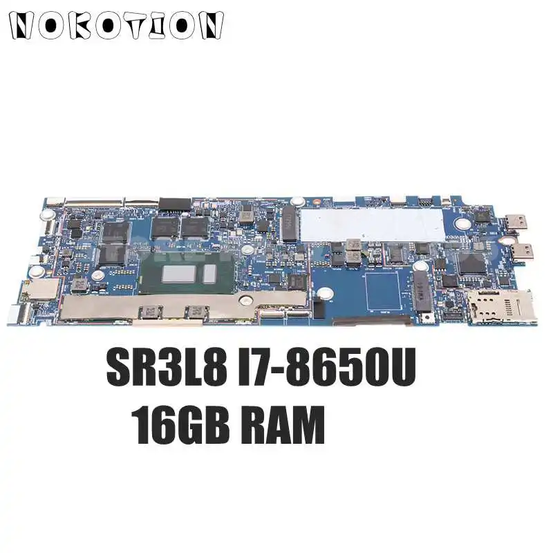 

NOKOTION For Lenovo ThinkPad X1 Tablet Evo Motherboard 01AW876 DMX3A NM-B271 Mainboard SR3L8 I7-8650U CPU UHD 620 16G RAM