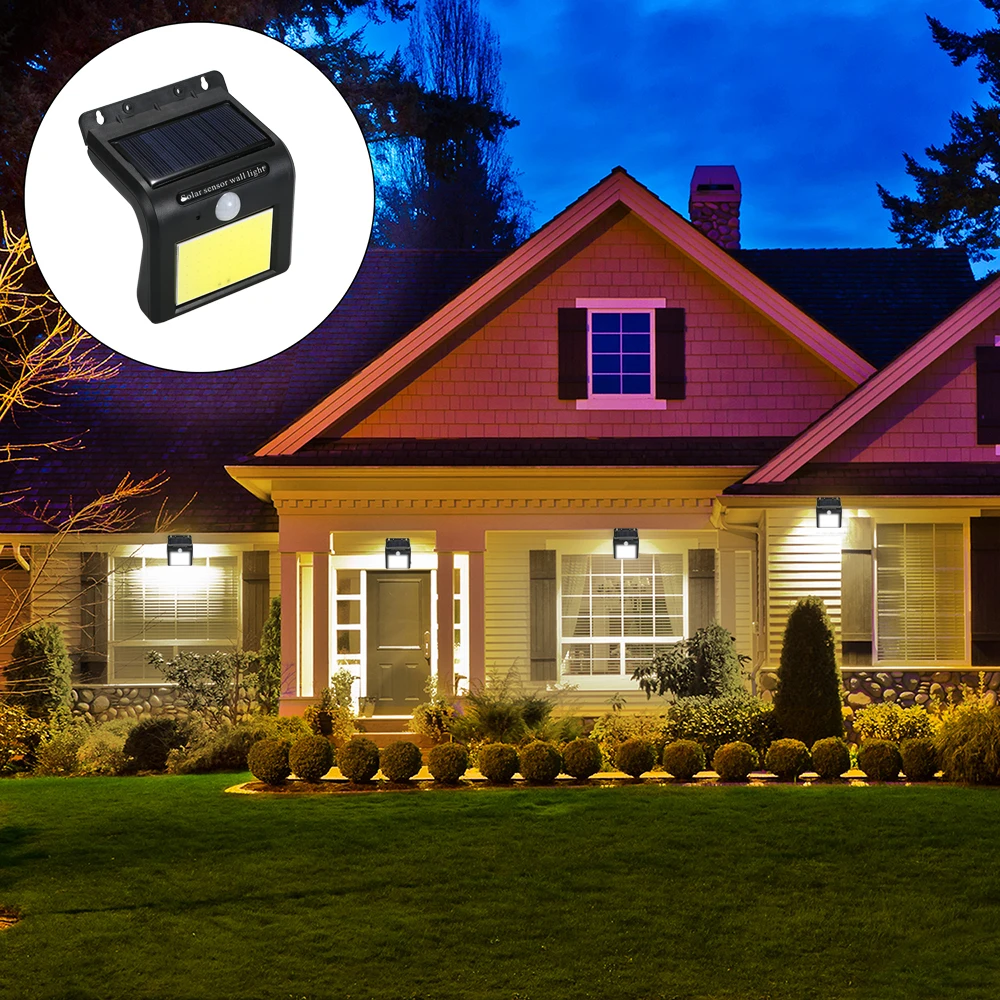 Настенный светильник с солнечным датчиком 48 светодиодов водонепроницаемый