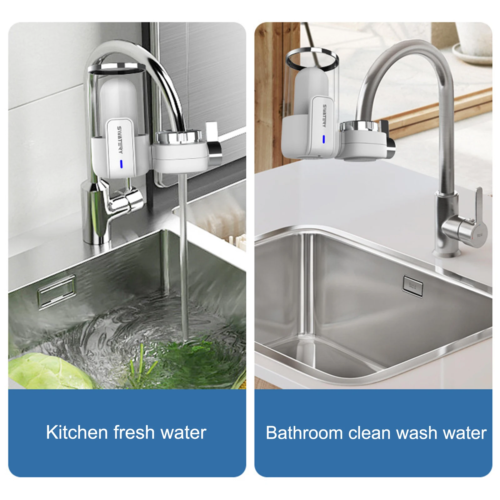 

Water Filter Water Purifier Faucet Water Filter Kitchen Tap Faucet Long-lasting Life White Remove Lead Transparent Faucet Filter
