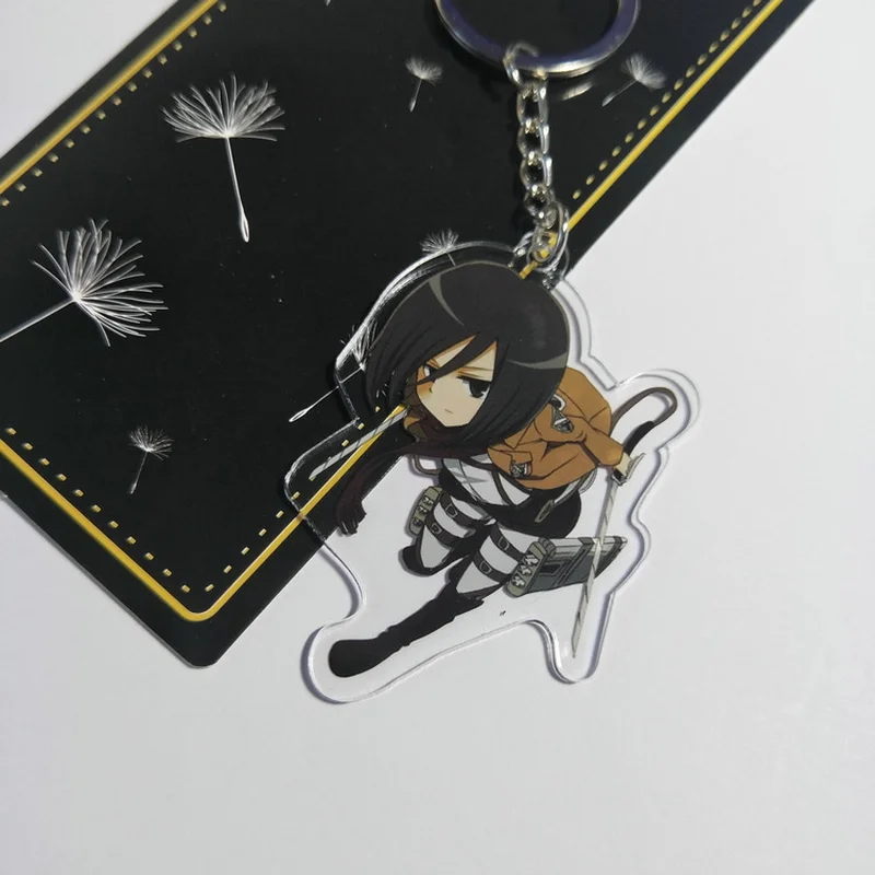 Аниме атака на Титанов акриловый брелок Eren Jager Rivaille Levi Ackerman забавные подвесные брелоки ювелирные аксессуары Llaveros игрушка